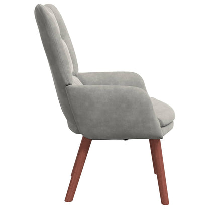 poltrona Grigio chiaro 63 x 67 x 94 cm Velluto