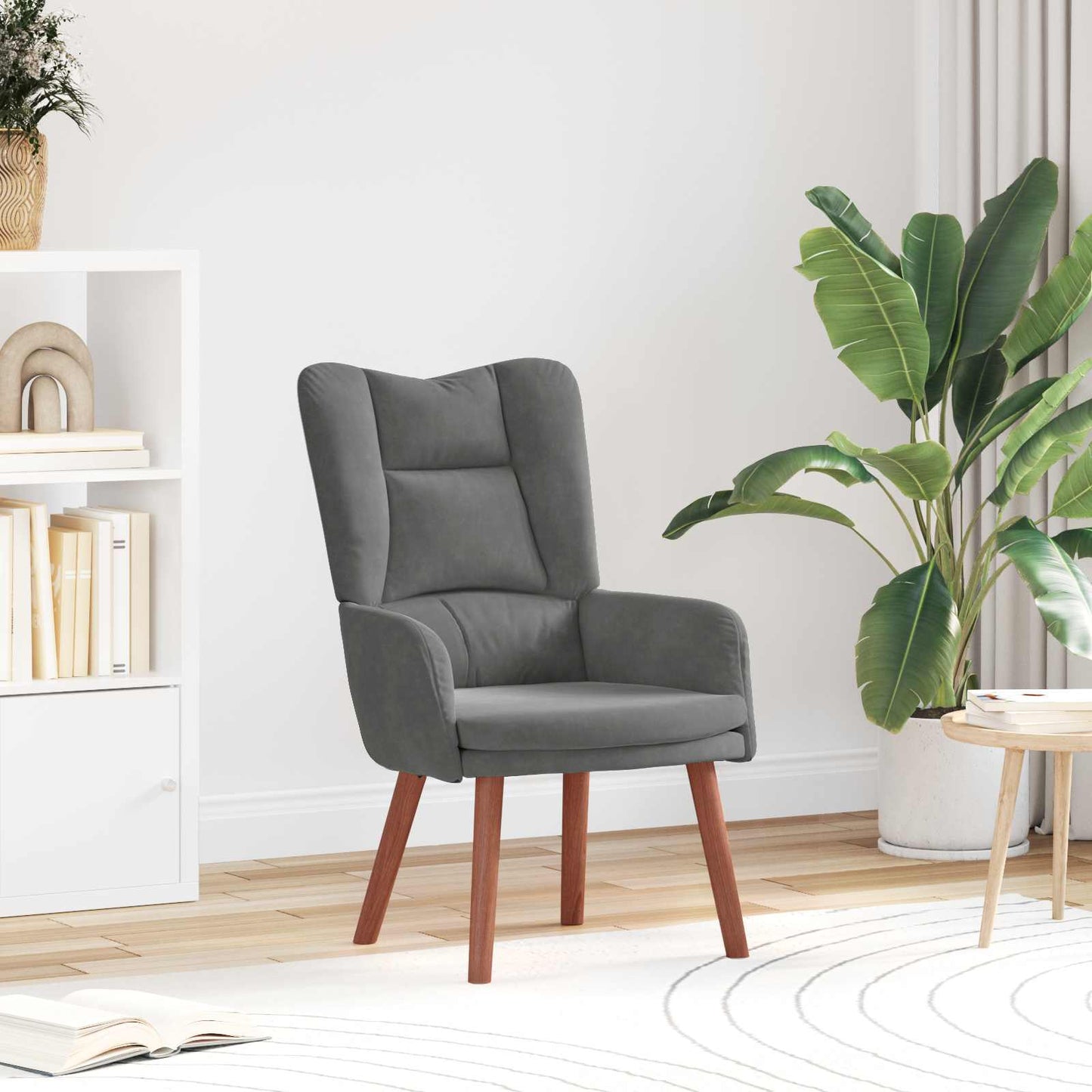 poltrona Grigio scuro 63 x 67 x 94 cm Velluto
