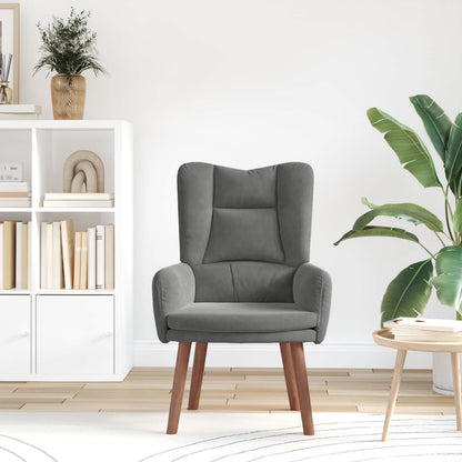 poltrona Grigio scuro 63 x 67 x 94 cm Velluto