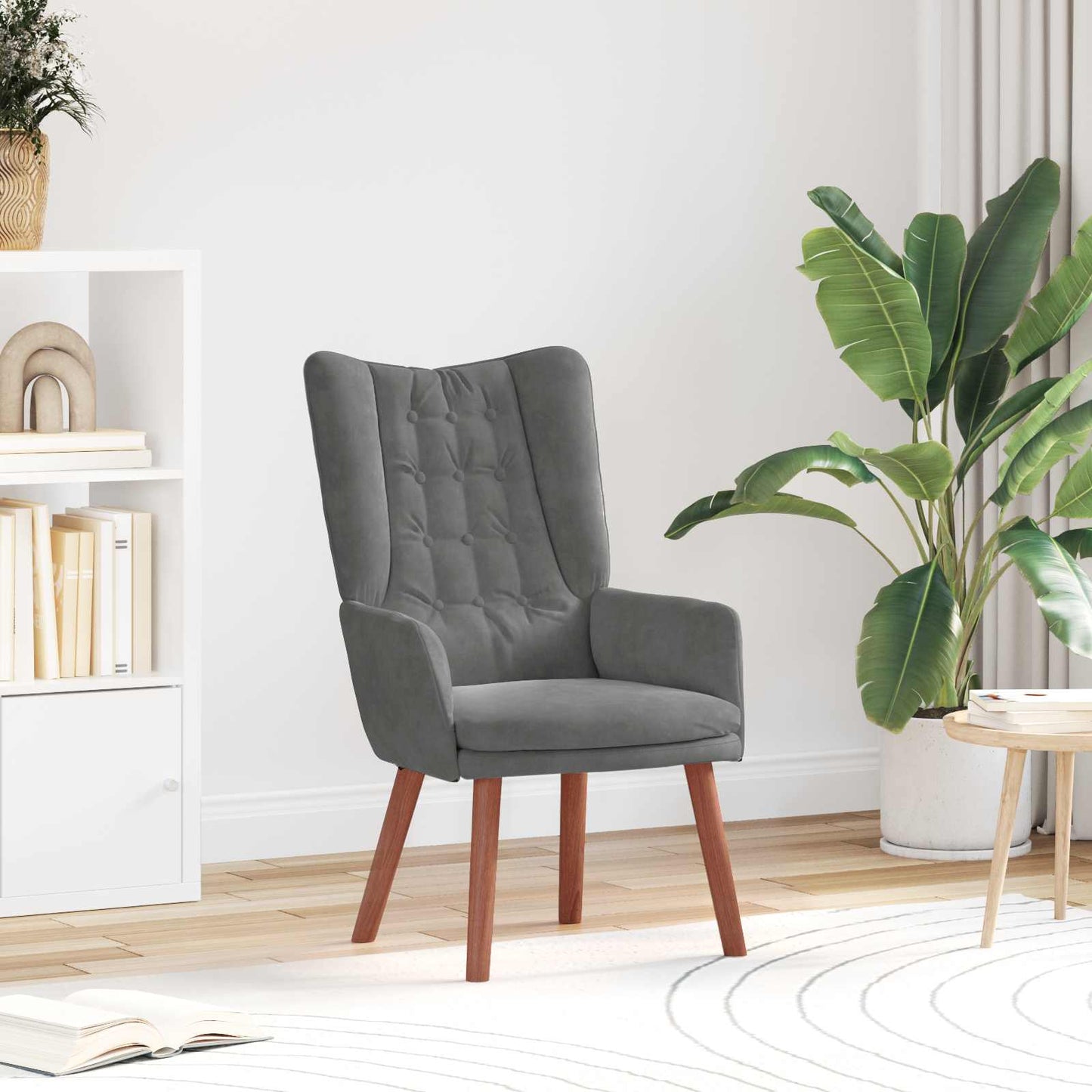 poltrona Grigio scuro 63 x 67 x 94 cm Velluto