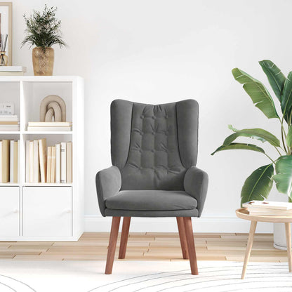 poltrona Grigio scuro 63 x 67 x 94 cm Velluto