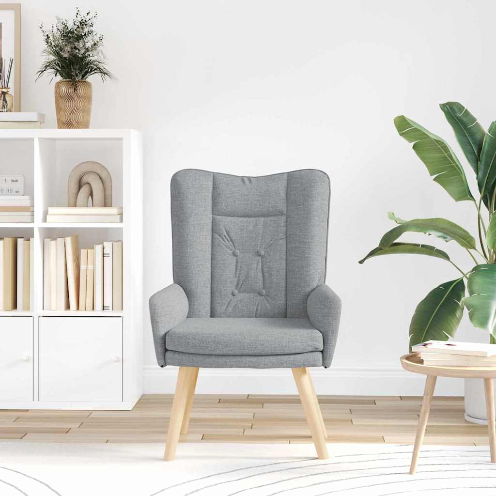 poltrona Grigio chiaro 63 x 67 x 94 cm Tessuto e compensato