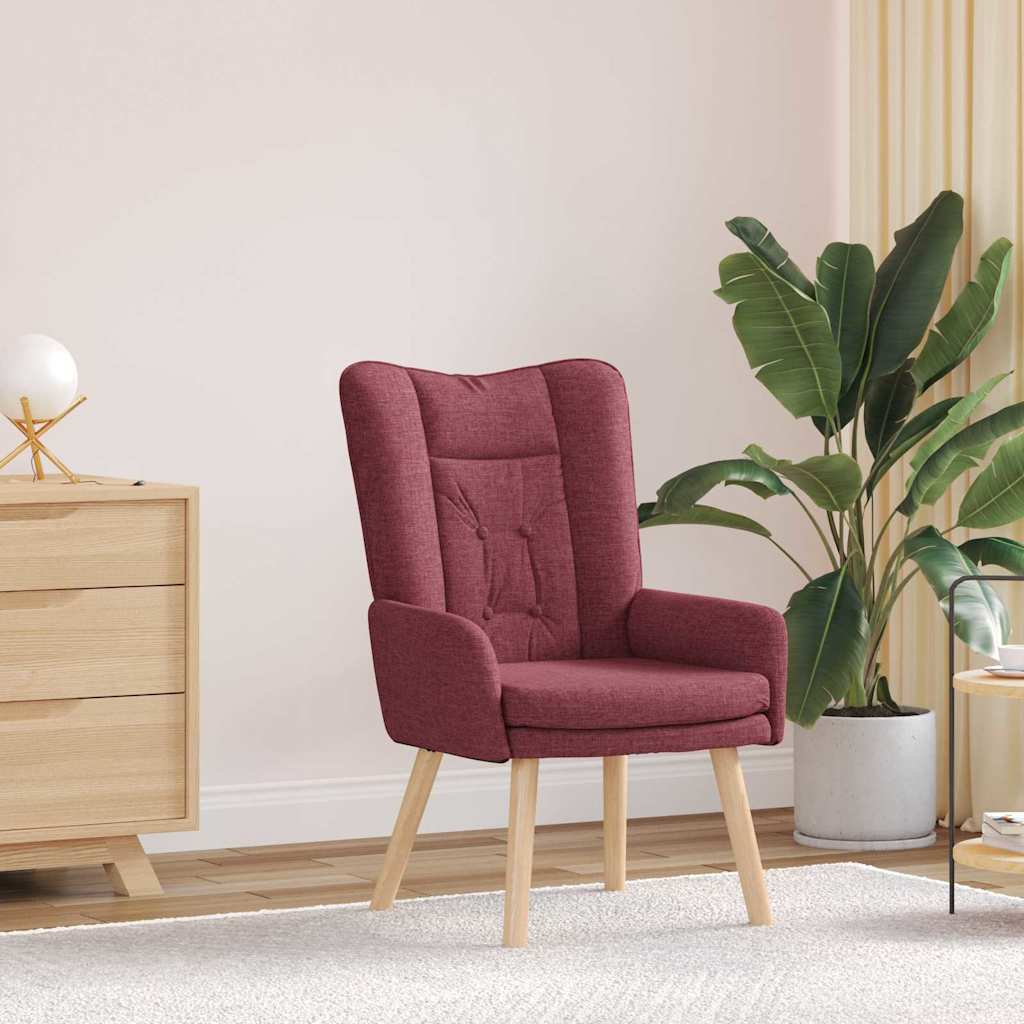 poltrona Rosso Vino 63 x 67 x 94 cm Tessuto e compensato