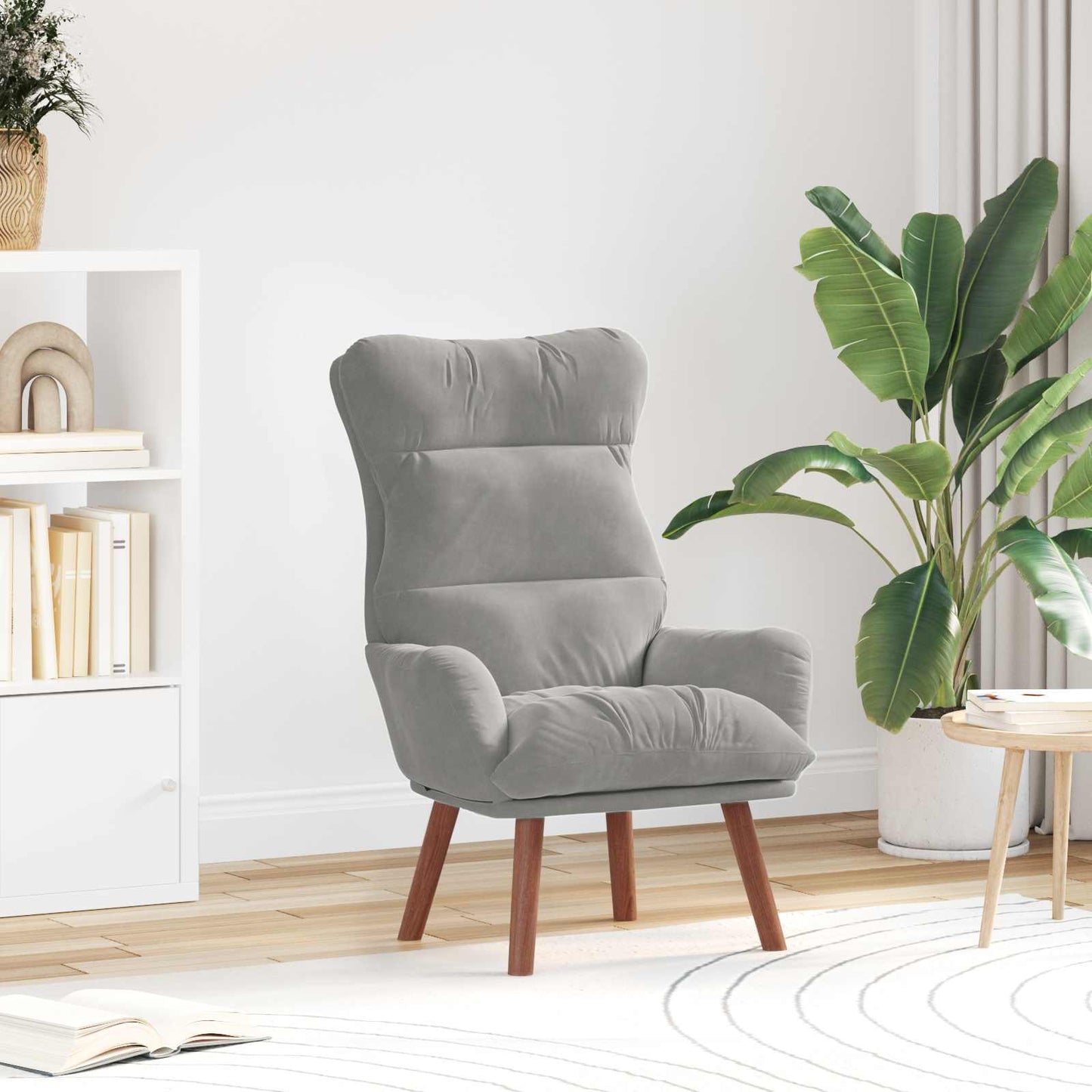 poltrona Grigio chiaro 69 x 74 x 93 cm Velluto