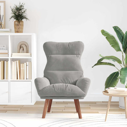 poltrona Grigio chiaro 69 x 74 x 93 cm Velluto