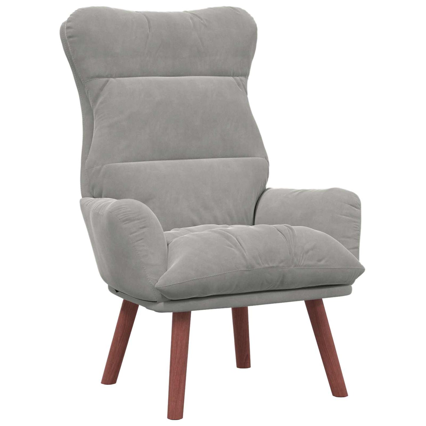 poltrona Grigio chiaro 69 x 74 x 93 cm Velluto