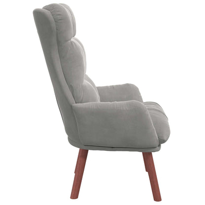 poltrona Grigio chiaro 69 x 74 x 93 cm Velluto