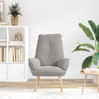poltrona Grigio chiaro 69 x 74 x 93 cm Tessuto Sherpa