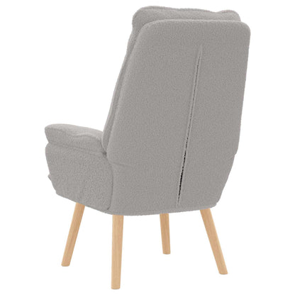 poltrona Grigio chiaro 69 x 74 x 93 cm Tessuto Sherpa