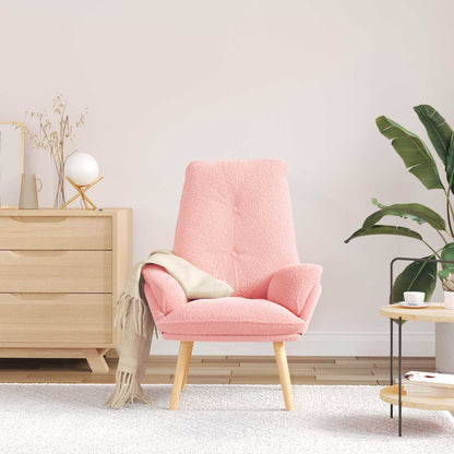 poltrona Rosa 69 x 74 x 93 cm Tessuto Sherpa