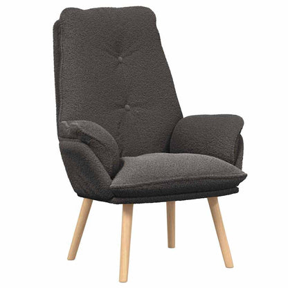 poltrona Grigio scuro 69 x 74 x 93 cm Tessuto Sherpa