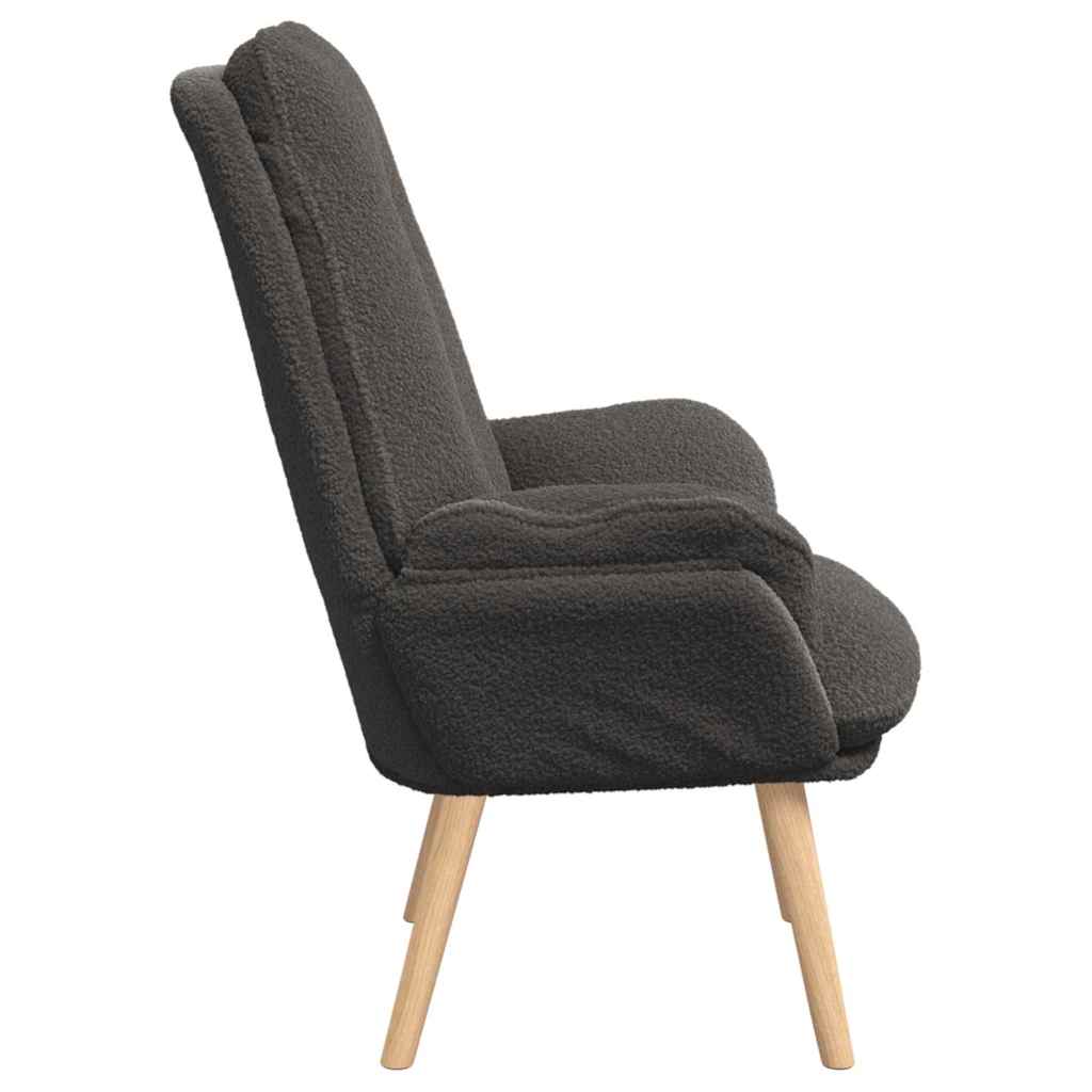 poltrona Grigio scuro 69 x 74 x 93 cm Tessuto Sherpa