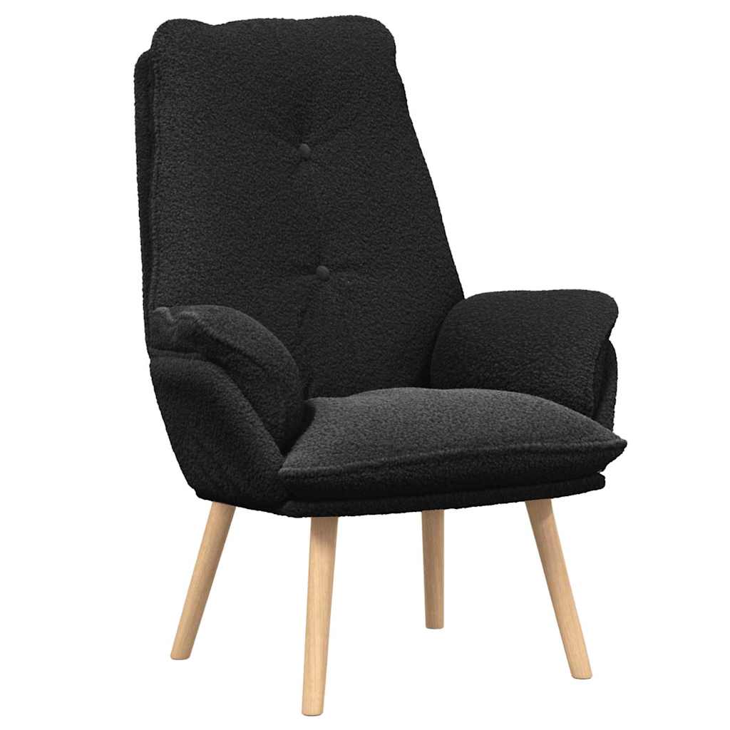 poltrona Nero 69 x 74 x 93 cm Tessuto Sherpa