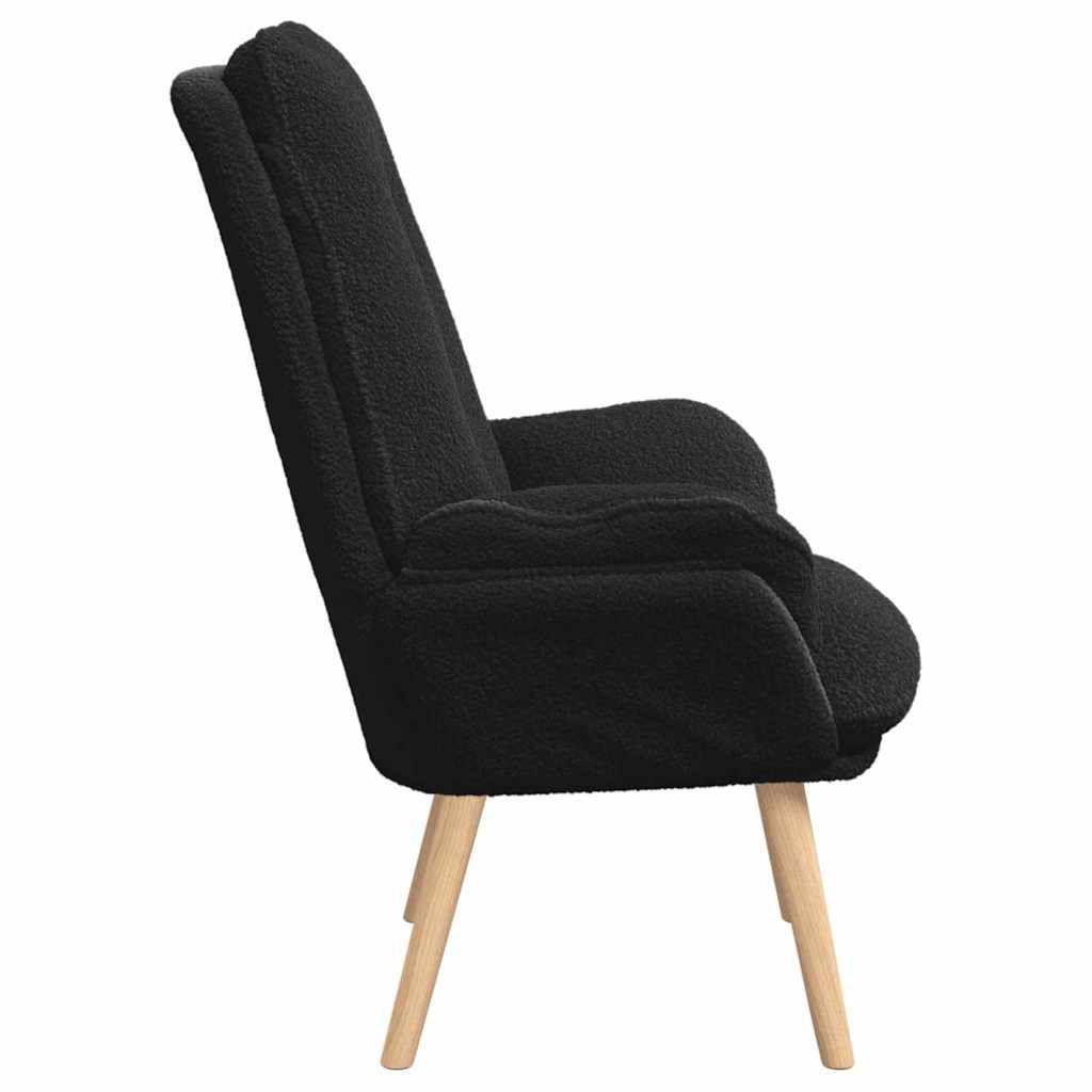 poltrona Nero 69 x 74 x 93 cm Tessuto Sherpa