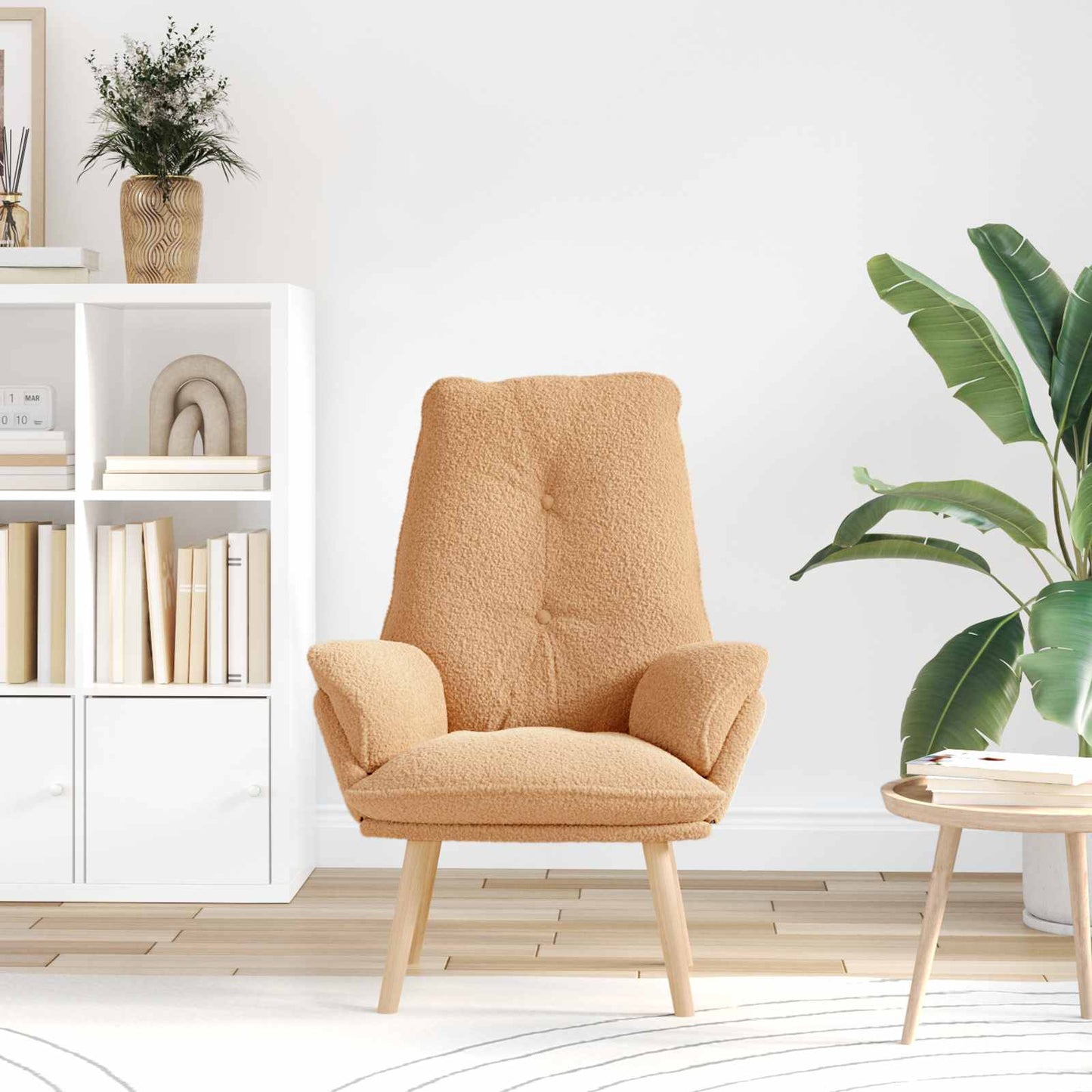 poltrona Beige 69 x 74 x 93 cm Tessuto Sherpa