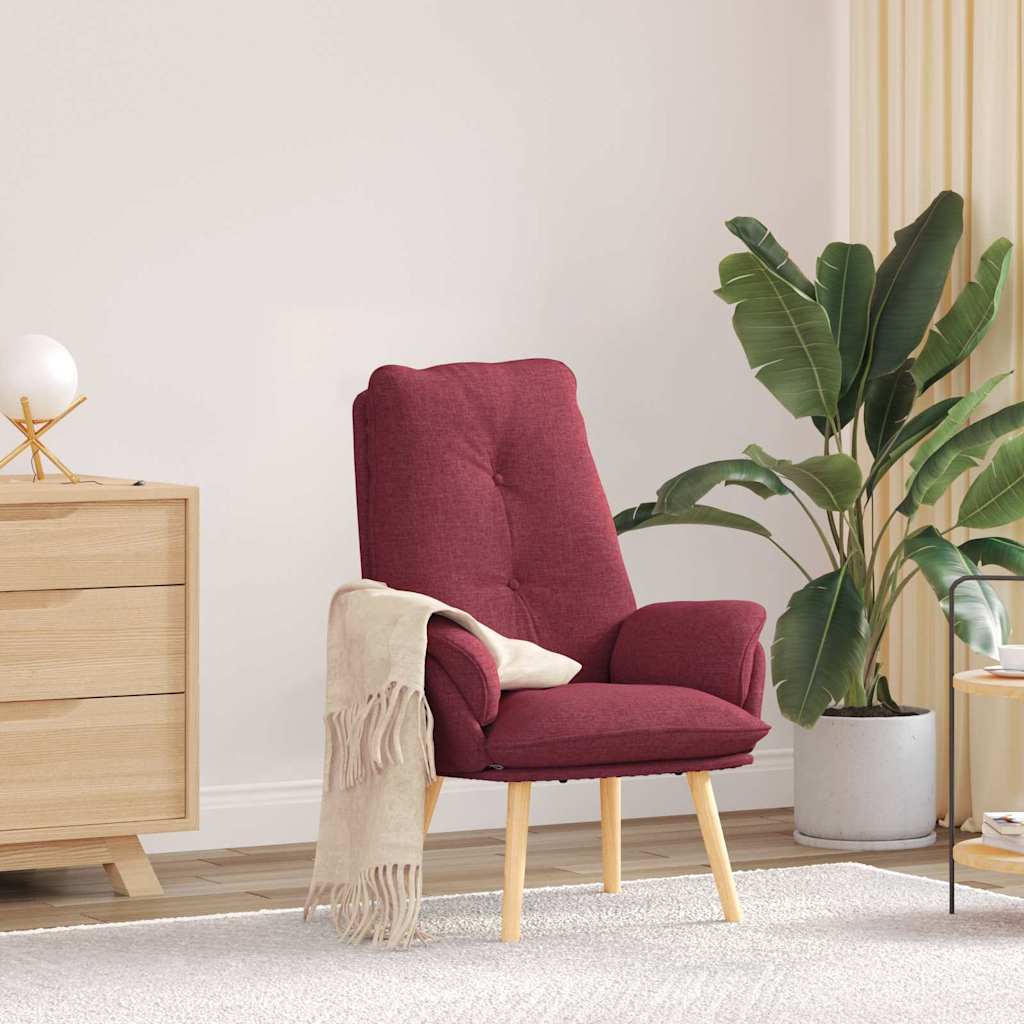 poltrona Rosso Vino 69 x 74 x 93 cm Tessuto e compensato