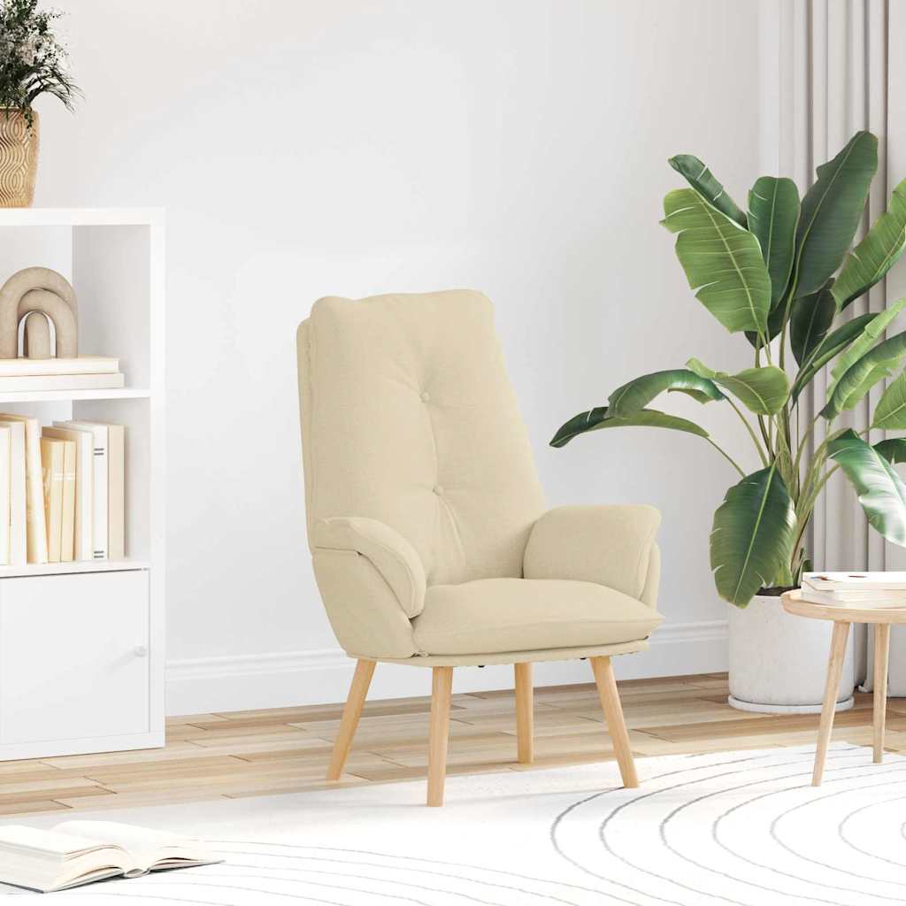 poltrona Crema 69 x 74 x 93 cm Tessuto e compensato