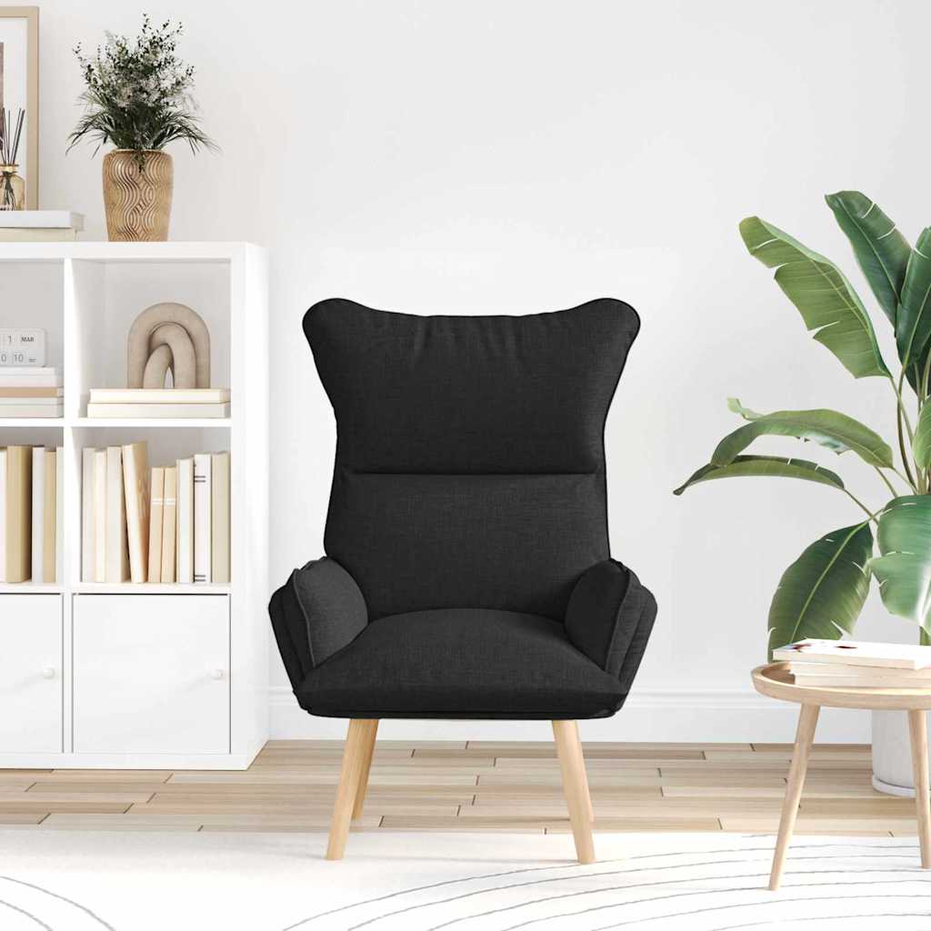 poltrona Nero 69 x 74 x 93 cm Tessuto e compensato