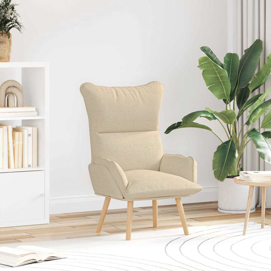poltrona Crema 69 x 74 x 93 cm Tessuto e compensato