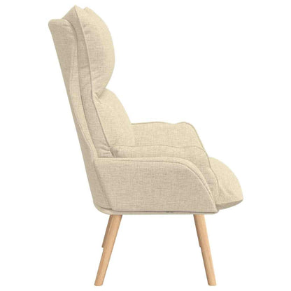 poltrona Crema 69 x 74 x 93 cm Tessuto e compensato