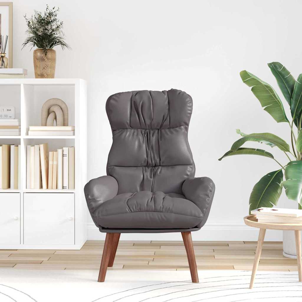 poltrona Grigio 69 x 74 x 93 cm Pelle Artificiale