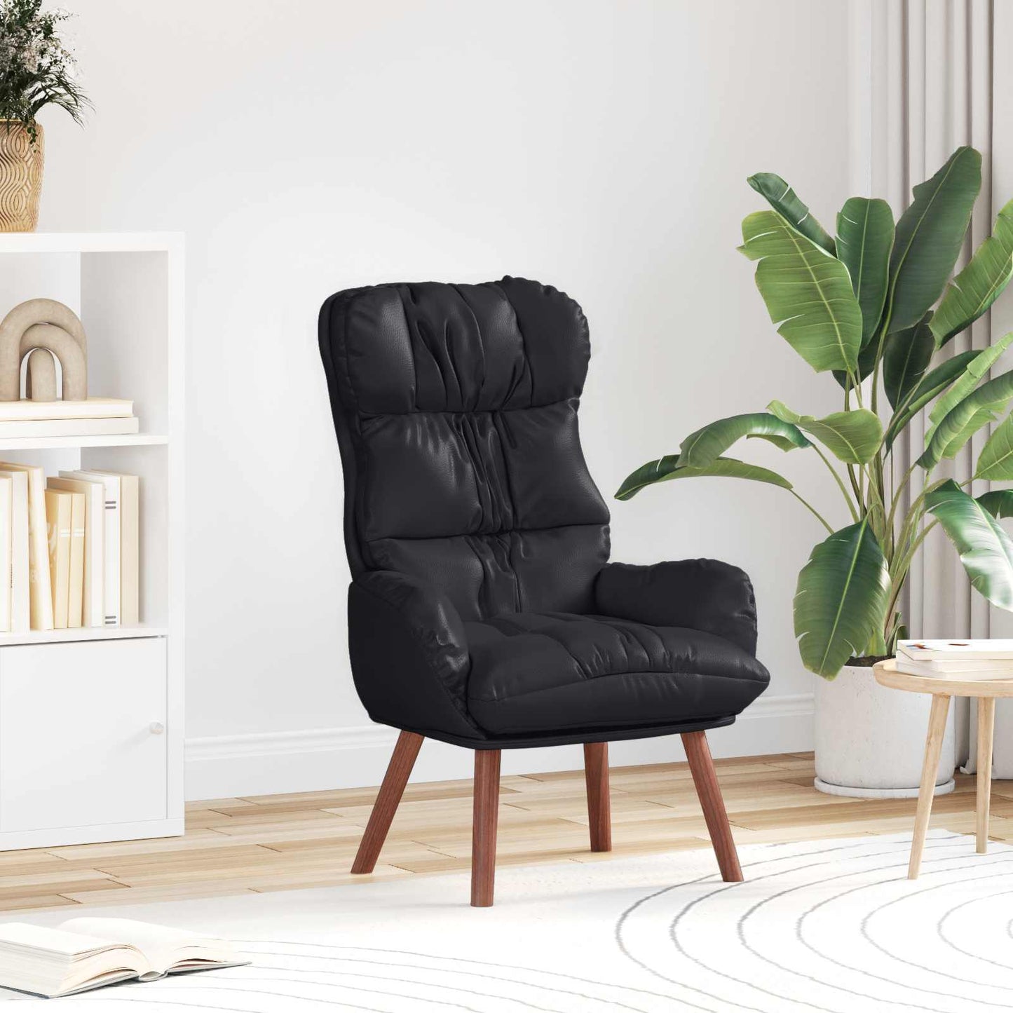 poltrona Nero 69 x 74 x 93 cm Pelle Artificiale