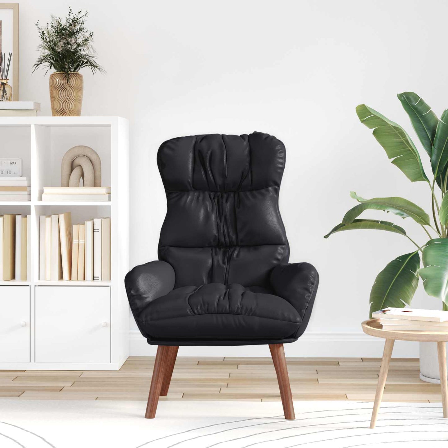 poltrona Nero 69 x 74 x 93 cm Pelle Artificiale
