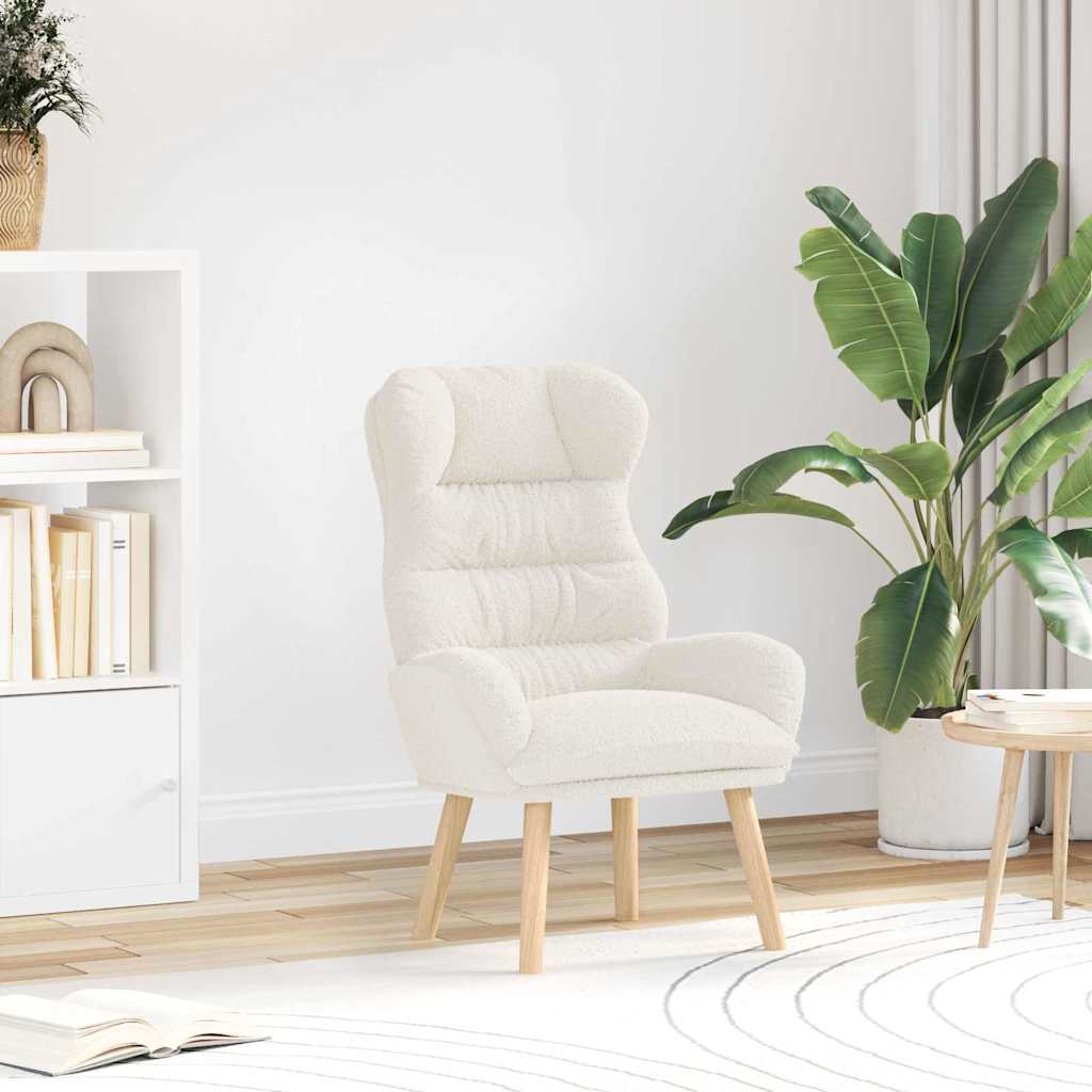 poltrona Crema 69 x 74 x 93 cm Tessuto Sherpa