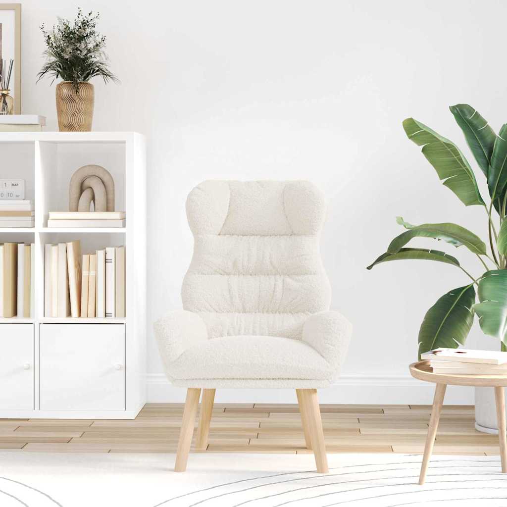 poltrona Crema 69 x 74 x 93 cm Tessuto Sherpa