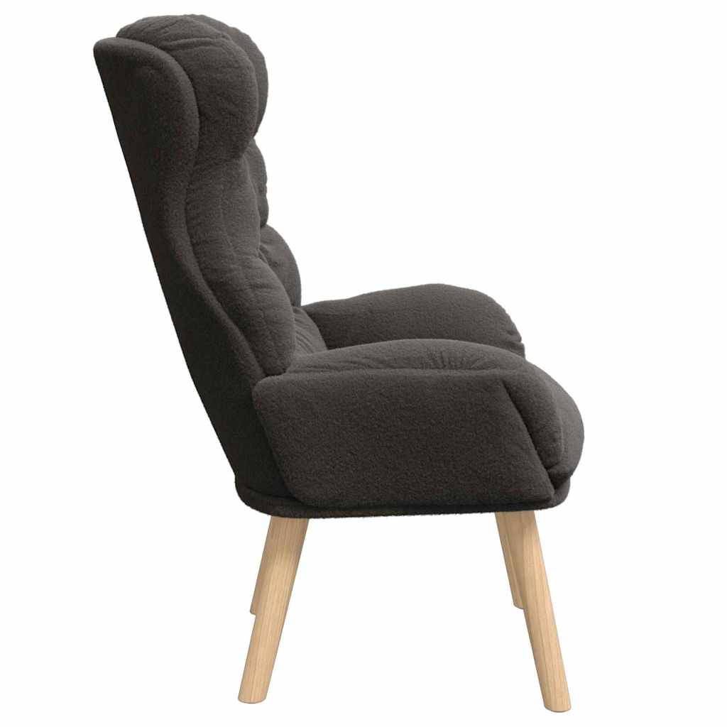 poltrona Grigio scuro 69 x 74 x 93 cm Tessuto Sherpa