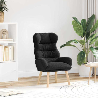 poltrona Nero 69 x 74 x 93 cm Tessuto Sherpa