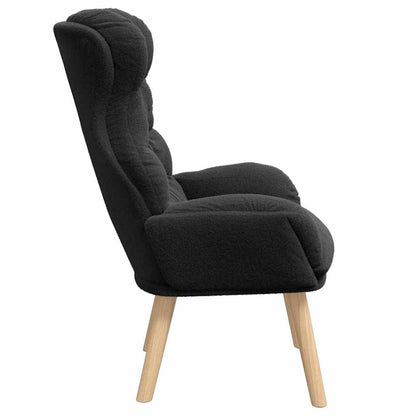 poltrona Nero 69 x 74 x 93 cm Tessuto Sherpa