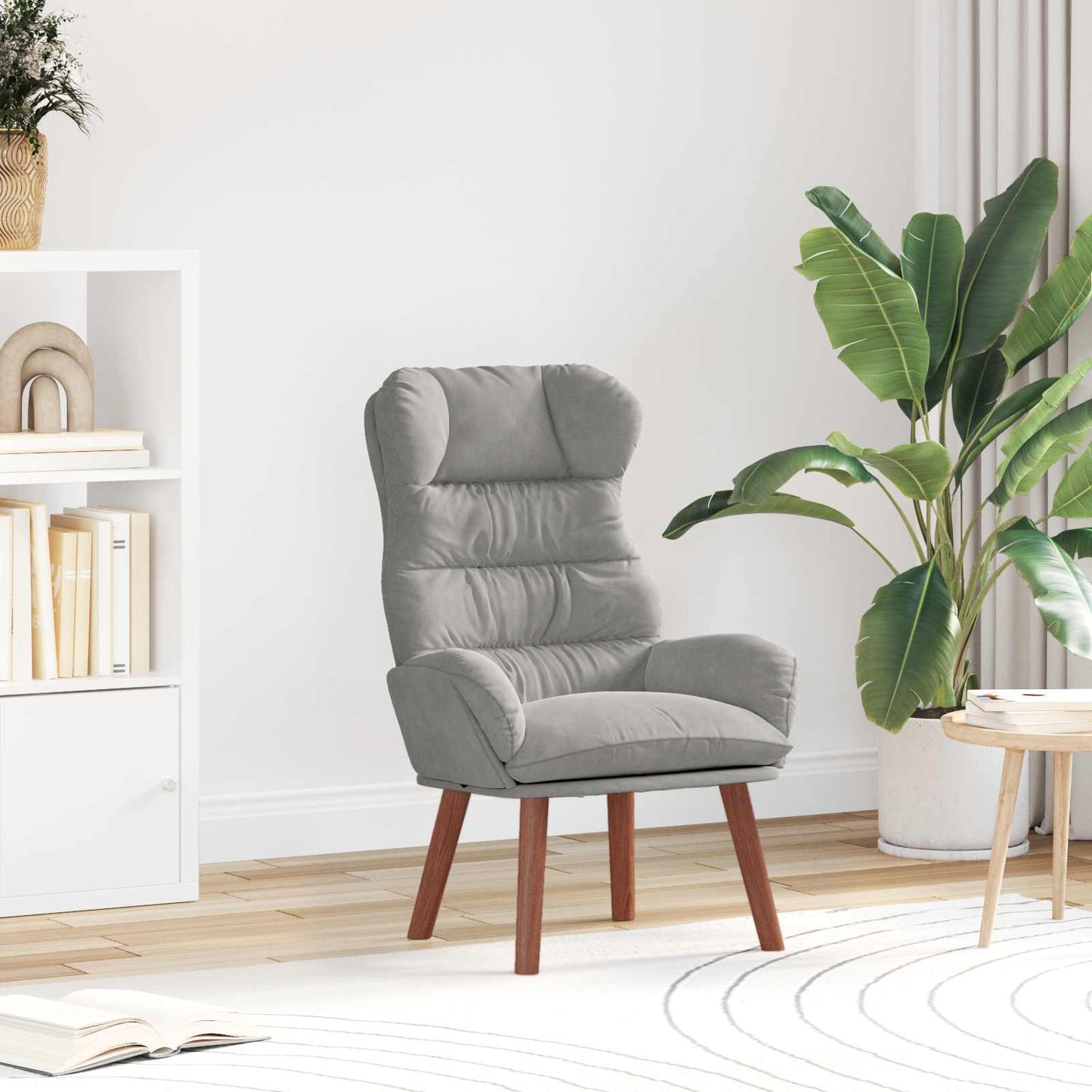 poltrona Grigio chiaro 69 x 74 x 93 cm Velluto