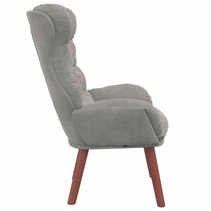 poltrona Grigio chiaro 69 x 74 x 93 cm Velluto