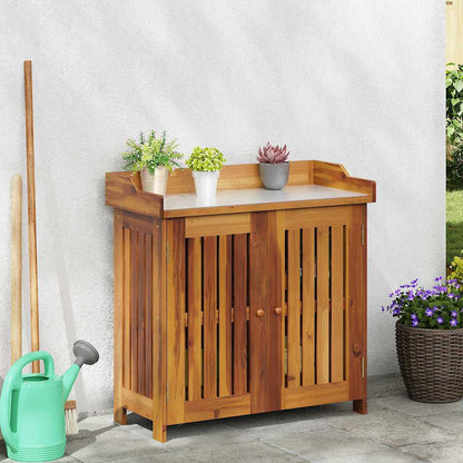 Mobiletto da Giardino con lo scaffale Naturale 78 x 36,5 x 78cm