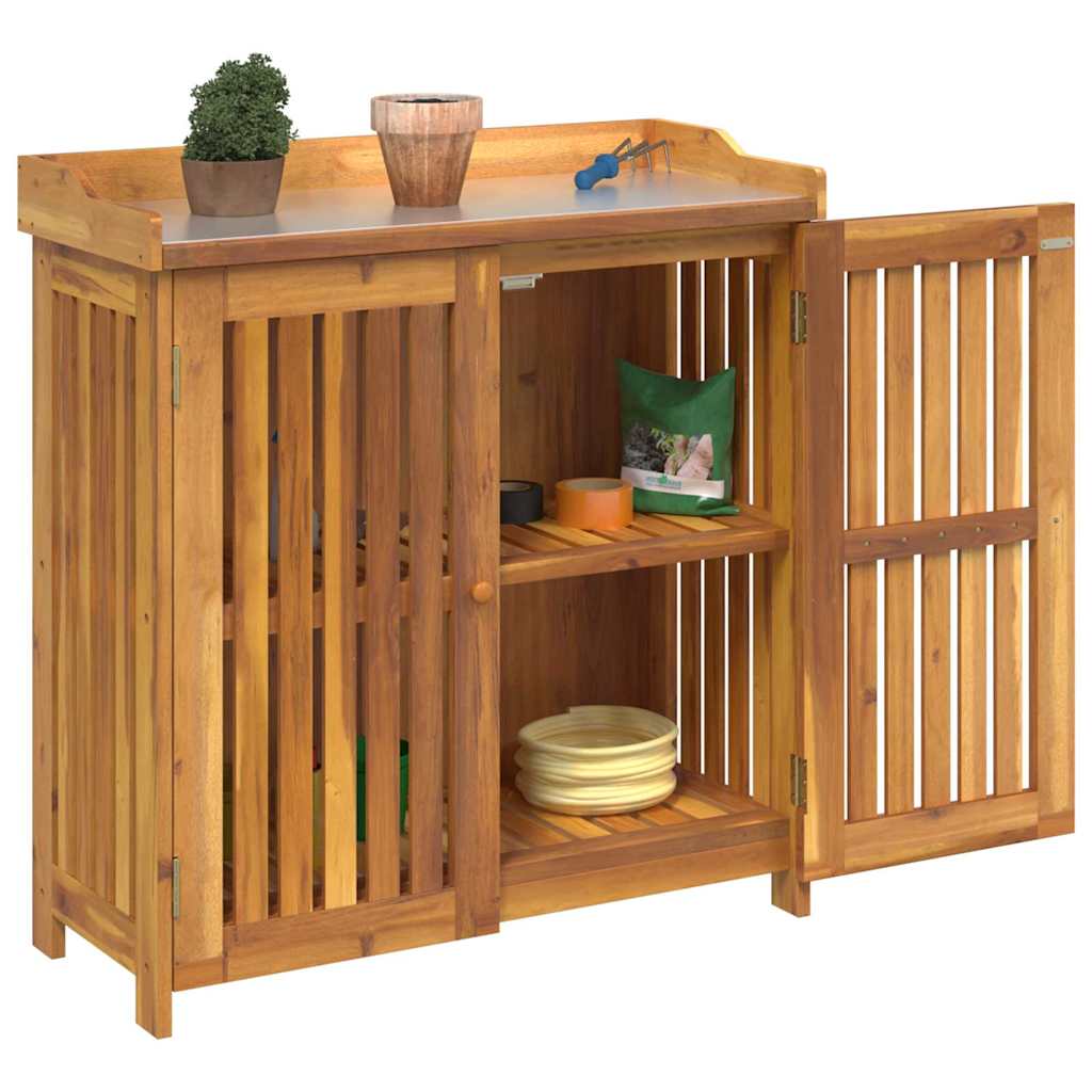 Mobiletto da Giardino con lo scaffale Naturale 93 x 41,5 x 98cm