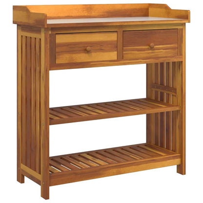 Mobiletto da Giardino con cassetto Naturale 93 x 41,5 x 98cm