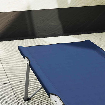 Letto da campeggio pieghevole 2 pcs Blu 194 x 62,5 x 42,5 cm