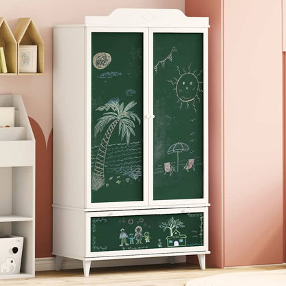 Armadio con Lavagna con cassetto ROROS Bianco 90 x 45 x 165 cm