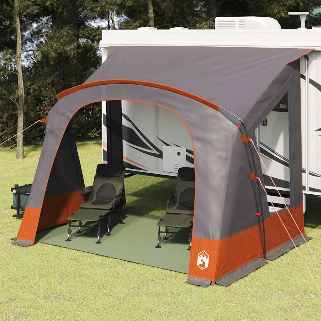 Tenda da Carovana per 3 Persone con tetto Grigio e arancione