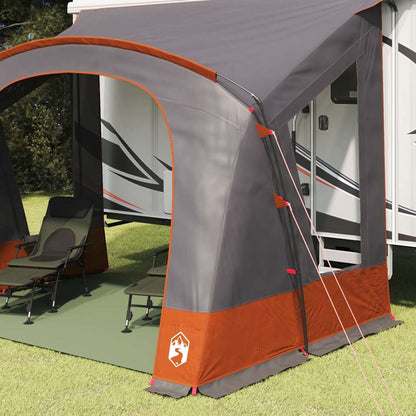 Tenda da Carovana per 3 Persone con tetto Grigio e arancione