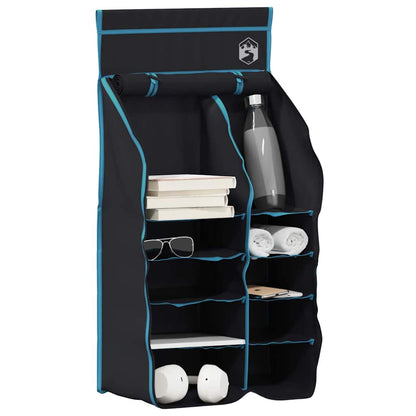Organizer da tenda appeso 10 tasche Nero 40,5 x 25 x 80 cm