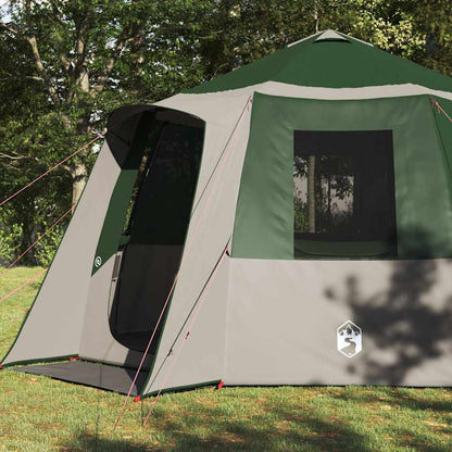 Tenda da campeggio per 12 persone con tetto Verde e Bianco