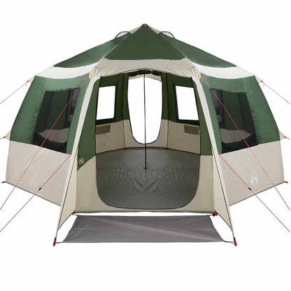 Tenda da campeggio per 12 persone con tetto Verde e Bianco