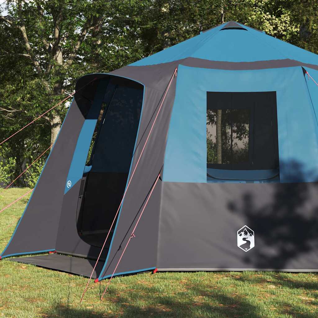 Tenda da campeggio per 12 persone con tetto Blu e Grigio