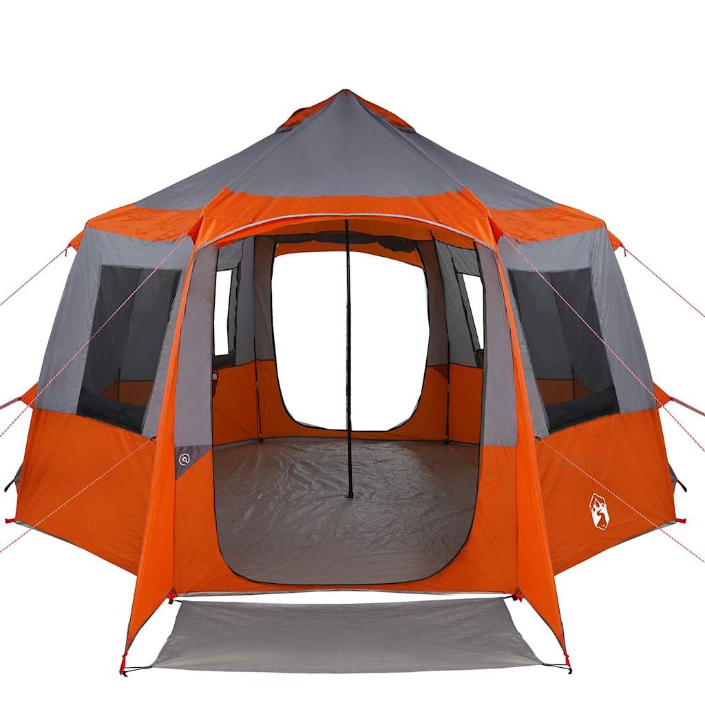 Tenda da campeggio per 12 persone con tetto Grigio e arancione