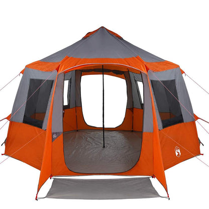 Tenda da campeggio per 12 persone con tetto Grigio e arancione