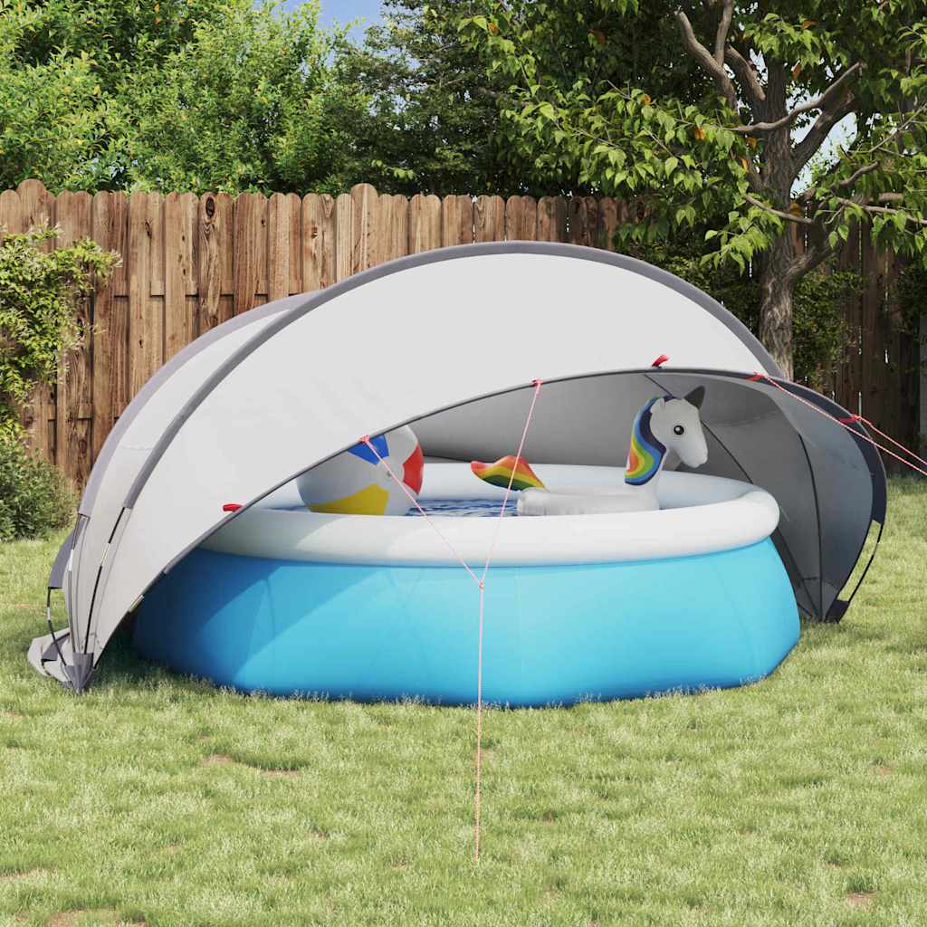 Dome Piscina Grigio e arancione 336 x 322 x 160 cm
