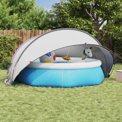 Dome Piscina Grigio e arancione 405 x 405 x 192 cm