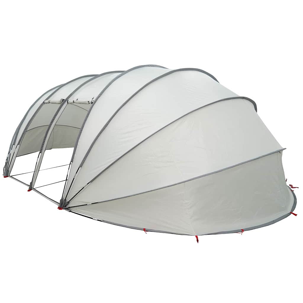 Tenda da piscina a cupola Grigio 640 x 432 x 205 cm